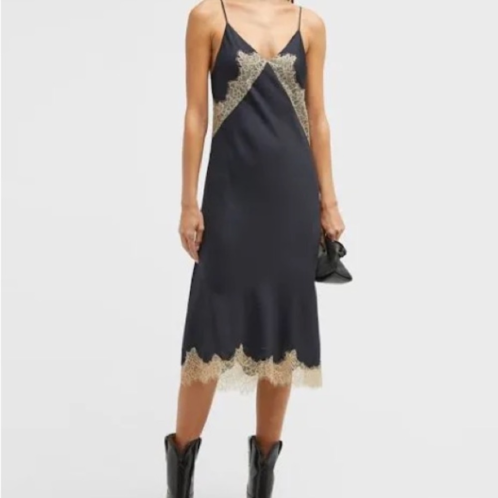 Rag & Bone Logan Lace Trim Slip Dress